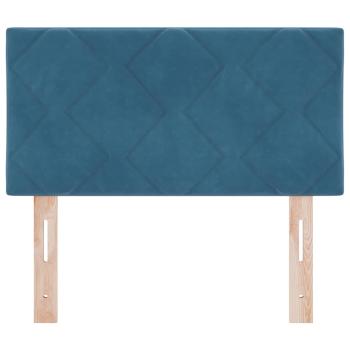 Kopfteil mit Diamantblock-Design Dunkelblau 80 cm Samt