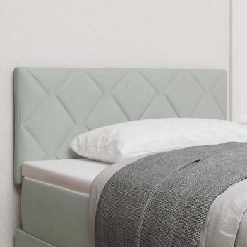 ARDEBO.de - Kopfteil Diamantblock Design Hellgrau 90 cm Samt