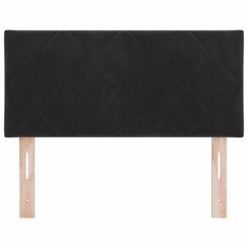 Kopfteil Diamantblöcke Design Schwarz 90 cm Samt