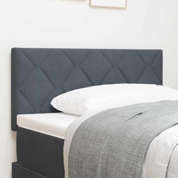 ARDEBO.de - Kopfteil Diamond Blocks Design Dunkelgrau 100 cm Samt