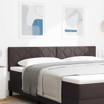 ARDEBO.de - Kopfteil Diamantblockdesign Dunkelbraun 180 cm Stoff