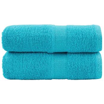 ARDEBO.de - Premium-Gästetücher SOLUND 2 Stk. Türkis 30x50 cm 600 g/m²