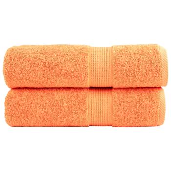 ARDEBO.de - Premium-Duschtücher SOLUND 2 Stk. Orange 70x140 cm 600 g/m²