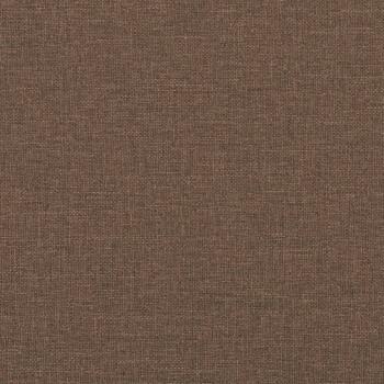 3-tlg. Sofagarnitur mit Kissen Braun Stoff