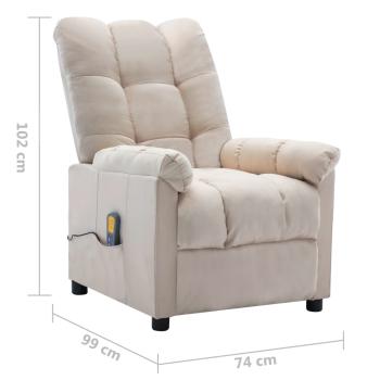 Massagesessel Elektrisch Creme Stoff