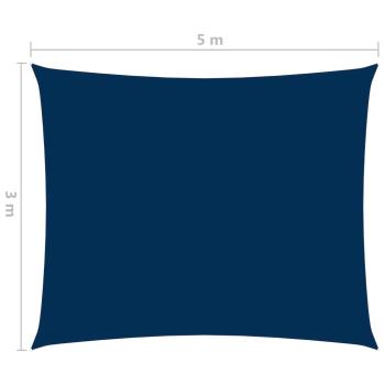 Sonnensegel Oxford-Gewebe Rechteckig 3x5 m Blau