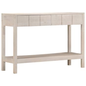 ARDEBO.de - Konsolentisch Weiß 110x35x75 cm Massivholz Mango