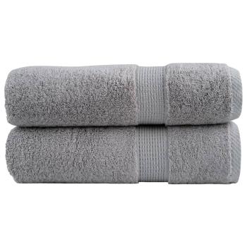 ARDEBO.de - Premium-Duschtücher SOLUND 2 Stk. Grau 70x140 cm 600 g/m²