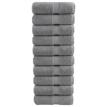 ARDEBO.de - Premium-Seiftücher SOLUND 10 Stk. Grau 30x30 cm 600 g/m²