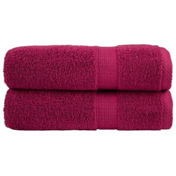 ARDEBO.de - Premium-Duschtücher SOLUND 2 Stk. Bordeaux 70x140 cm 600 g/m²