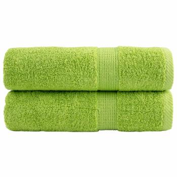 ARDEBO.de - Premium-Duschtücher SOLUND 2 Stk. Apfelgrün 70x140 cm 600 g/m²