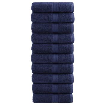 ARDEBO.de - Premium-Gästetücher SOLUND 10 Stk. Marineblau 30x50 cm 600 g/m²