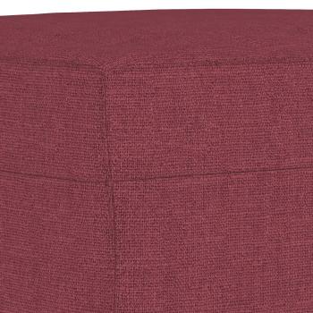 4-tlg. Sofagarnitur mit Kissen Weinrot Stoff