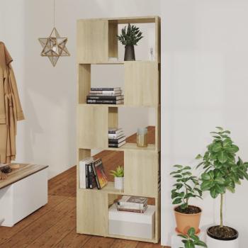 ARDEBO.de - Bücherregal Raumteiler Sonoma-Eiche 60x24x155 cm