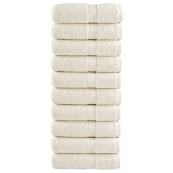 ARDEBO.de - Premium-Seiftücher SOLUND 10 Stk. Cremeweiß 30x30 cm 600 g/m²
