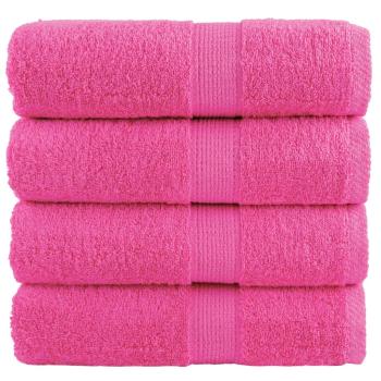 ARDEBO.de - Premium-Gästetücher SOLUND 4 Stk. Rosa 30x50 cm 600 g/m²