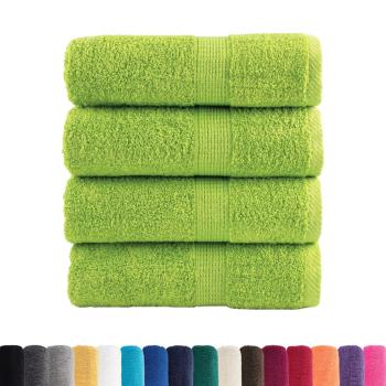 Premium-Gästetücher SOLUND 4 Stk. Apfelgrün 30x50 cm 600 g/m²
