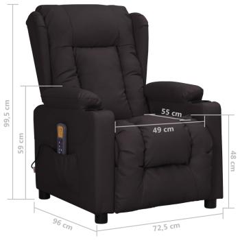 Massagesessel Schwarz Kunstleder
