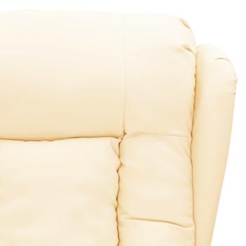 Massagesessel Creme Kunstleder