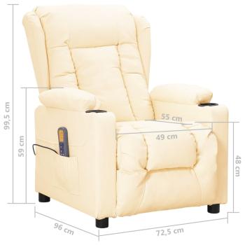 Massagesessel Creme Kunstleder