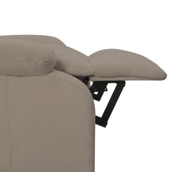 Massagesessel Elektrisch Hellgrau Samt