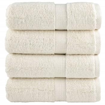ARDEBO.de - Premium-Gästetücher SOLUND 4 Stk. Cremeweiß 30x50 cm 600 g/m²
