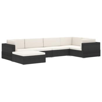 Modular-Sofa-Eckteil 1 Stk. + Auflagen Poly Rattan Schwarz