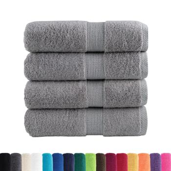 Premium-Gästetücher SOLUND 4 Stk. Grau 30x50 cm 600 g/m²