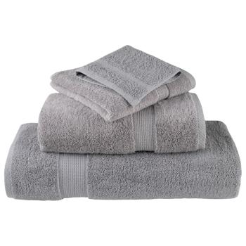 Premium-Gästetücher SOLUND 4 Stk. Grau 30x50 cm 600 g/m²