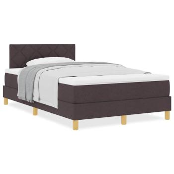 Boxspringbett mit Matratze Dunkelbraun 120x200 cm Stoff