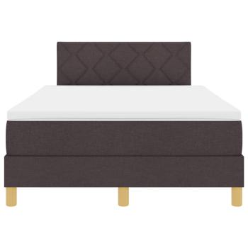 Boxspringbett mit Matratze Dunkelbraun 120x200 cm Stoff