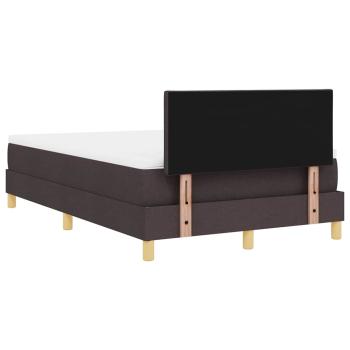 Boxspringbett mit Matratze Dunkelbraun 120x200 cm Stoff