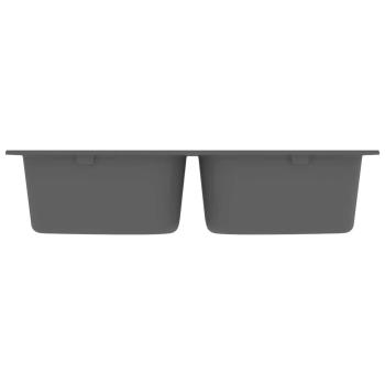 Küchenspüle Grau 760x480x184 mm Granit
