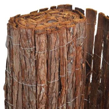 Zaunpaneel Braun Holz 600 x 100 cm Langlebig Außenzaun
