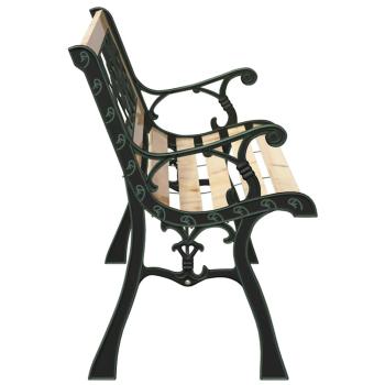 Gartenbank mit rosenmuster Rückenlehne 116 cm Holz
