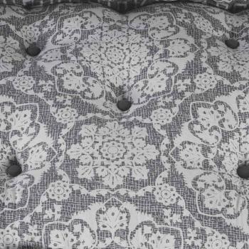 4-Sitzer Modul-Pouffe Sofa Umbaubar Hellgrau Stoff