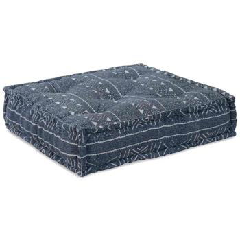 2-Sitzer Modul Pouffe Sofa Umwandelbar Indigo Stoff