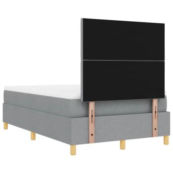 Boxspringbett mit Matratze & Bank Hellgrau 120x190 cm Stoff