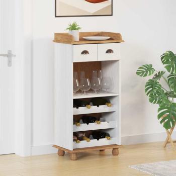 Weinregale Weiß und Holz Holz Mittel Stauraum Weinregal