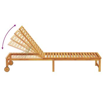 Sonnenliege aus massivem Holz Akazie