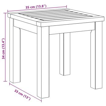 Garten Beistelltisch 35x35x34 cm solides Akazienholz