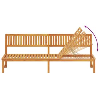 Sonnenliege Braun Akazienholz Einheitsgröße