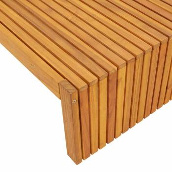 Faltbare Sonnenliege Naturholz Massivholz Standard
