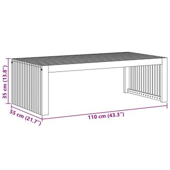 Gartencouchtisch 110x55x35 cm Massivholz Akazie