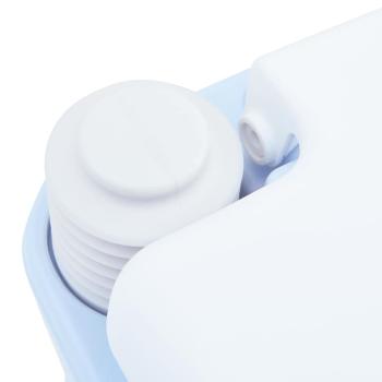 Portable Toilette Blau & Weiß aus Kunststoff 20 L