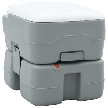 ARDEBO.de - Campingtoilette Tragbar Grau 10L Frischwasser 20L Abwassertank