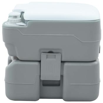 Campingtoilette Tragbar Grau 10L Frischwasser 20L Abwassertank