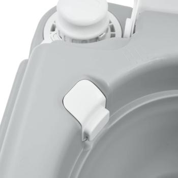 Tragbare Camping-Toilette Grau mit 10L Frischwassertank und 10L Abwassertank