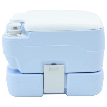 Tragbare Camping-Toilette Blau, 10L Frischwasser, 10L Abwassertank