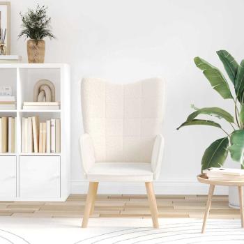 Entspannungsstuhl Creme Lockenwolle-ähnlicher Stoff